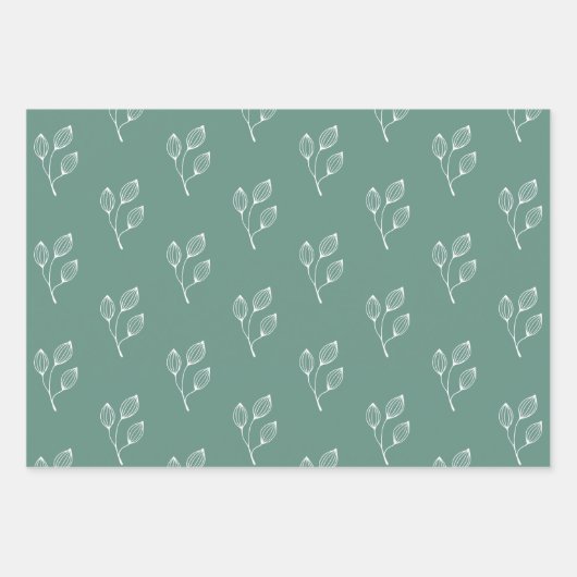 Scandinavisch rustiek minimaal folk patroon inpakpapier vel (Voorkant)