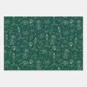 Scandinavisch rustiek minimaal folk patroon inpakpapier vel (Voorkant 3)