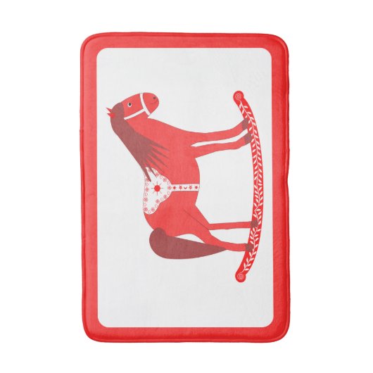 Scandinavisch schommelpaard badmat (Voorkant Verticaal)