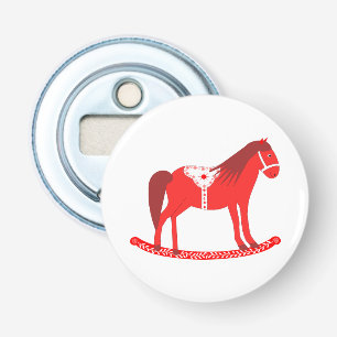 Scandinavisch schommelpaard button flesopener