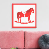 Scandinavisch schommelpaard canvas afdruk (Insitu (Woonkamer))
