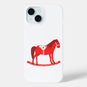 Scandinavisch schommelpaard iPhone 15 case