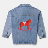 Scandinavisch schommelpaard denim jacket (Achterkant)