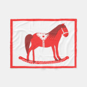 Scandinavisch schommelpaard fleece deken (Voorkant (Horizontaal))