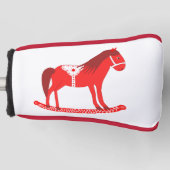Scandinavisch schommelpaard golfheadcover (Voorkant)
