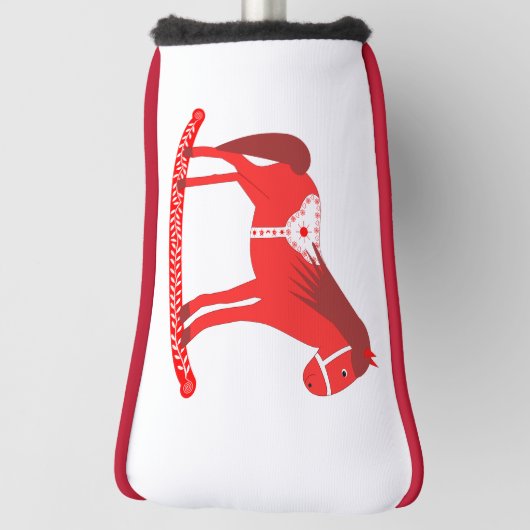 Scandinavisch schommelpaard golfheadcover (Draai 90)