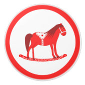 Scandinavisch schommelpaard keramische knop (Voorkant)