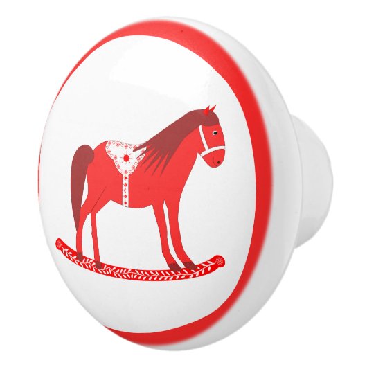 Scandinavisch schommelpaard keramische knop (Rechts)