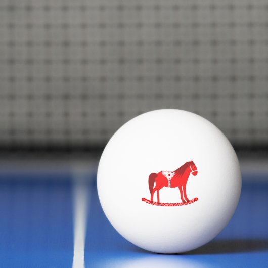 Scandinavisch schommelpaard pingpongbal (Net)