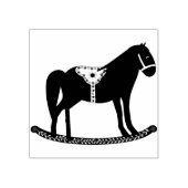 Scandinavisch schommelpaard rubberstempel (Afrduk)