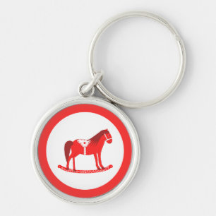 Scandinavisch schommelpaard sleutelhanger