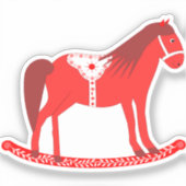 Scandinavisch schommelpaard sticker (Voorkant)