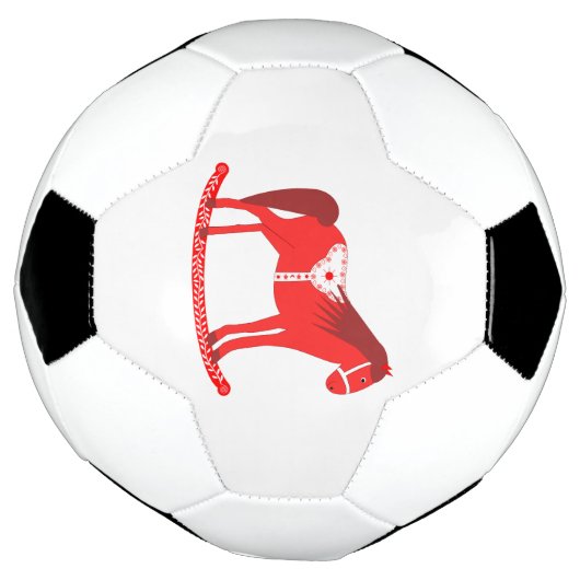 Scandinavisch schommelpaard voetbal (Gedraaid)