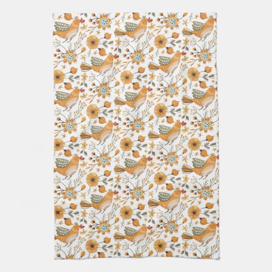 Scandinavisch Sinaasappel Theedoek (Verticaal)