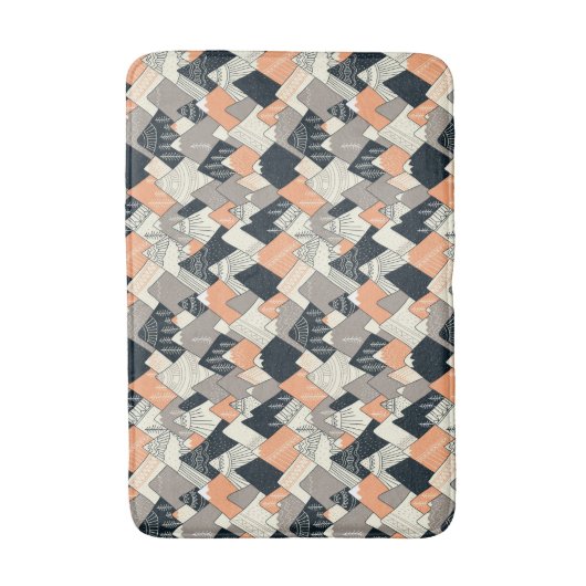 Scandinavisch stijlbergpatroon badmat (Voorkant Verticaal)