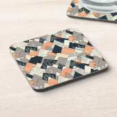 Scandinavisch stijlbergpatroon bier onderzetter (Linkerzijde)