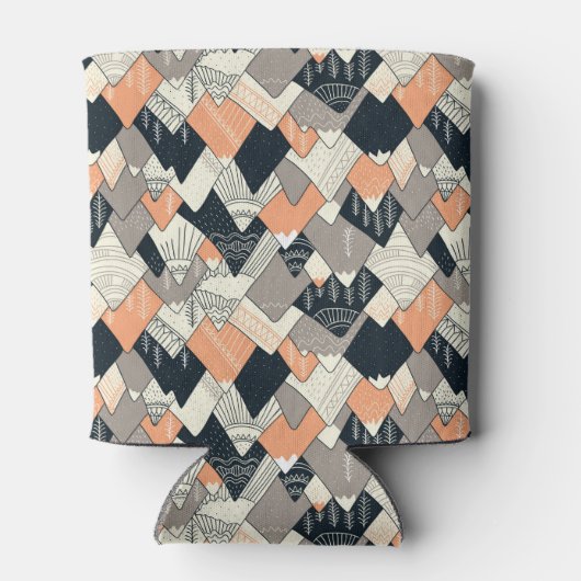 Scandinavisch stijlbergpatroon blikjeskoeler (Achterkant)