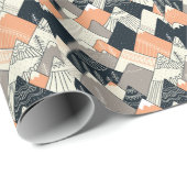 Scandinavisch stijlbergpatroon cadeaupapier (Rol Hoek)