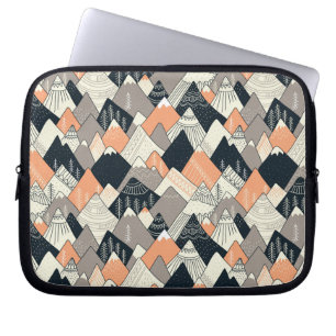 Scandinavisch stijlbergpatroon laptop sleeve
