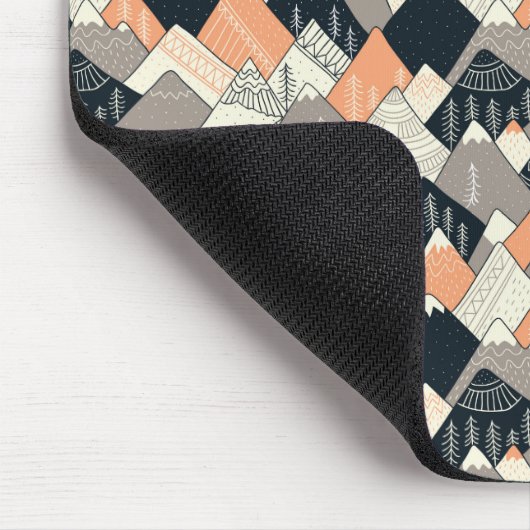 Scandinavisch stijlbergpatroon muismat (Hoek)