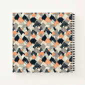 Scandinavisch stijlbergpatroon notitieboek (Achterkant)