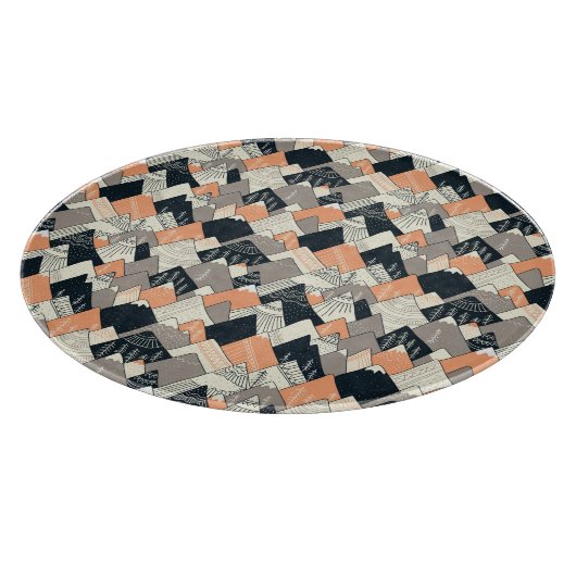 Scandinavisch stijlbergpatroon snijplank (Hoek)