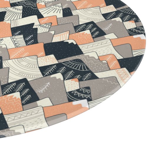 Scandinavisch stijlbergpatroon snijplank (Hoek)