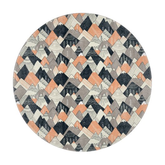 Scandinavisch stijlbergpatroon snijplank (Voorkant)