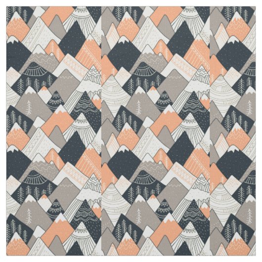 Scandinavisch stijlbergpatroon stof (Swatch)