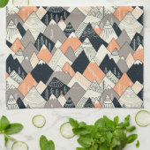 Scandinavisch stijlbergpatroon theedoek (Gevouwen)