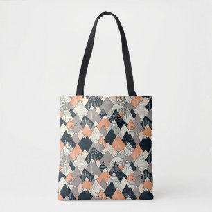Scandinavisch stijlbergpatroon tote bag