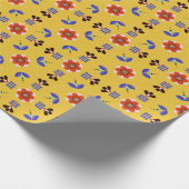 Scandinavisch stijlgeometric Floral Pattern Cadeaupapier (Hoek)