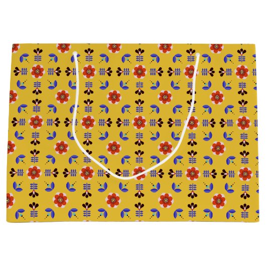 Scandinavisch stijlgeometric Floral Pattern Groot Cadeauzakje (Voorkant)