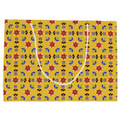 Scandinavisch stijlgeometric Floral Pattern Groot Cadeauzakje (Achterkant)