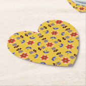 Scandinavisch stijlgeometric Floral Pattern Kartonnen Onderzetters (Gekanteld)
