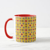 Scandinavisch stijlgeometric Floral Pattern Mok (Links)