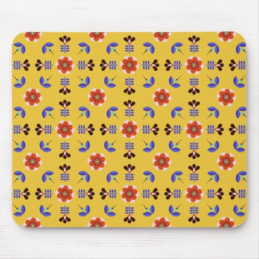 Scandinavisch stijlgeometric Floral Pattern Muismat (Voorkant)