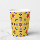 Scandinavisch stijlgeometric Floral Pattern Papieren Bekers (Achterkant)
