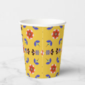 Scandinavisch stijlgeometric Floral Pattern Papieren Bekers (Rechts)
