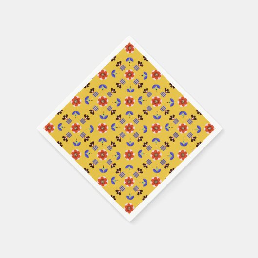 Scandinavisch stijlgeometric Floral Pattern Servet (Hoek)