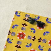 Scandinavisch stijlgeometric Floral Pattern Strandlaken (In situ)