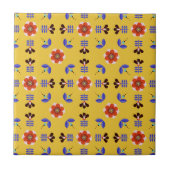 Scandinavisch stijlgeometric Floral Pattern Tegeltje (Voorkant)