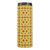 Scandinavisch stijlgeometric Floral Pattern Thermosbeker (Achterkant)