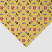 Scandinavisch stijlgeometric Floral Pattern Tissuepapier (Detail)