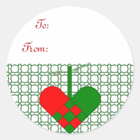 Scandinavisch stro mand cadeau Label (Voorkant)