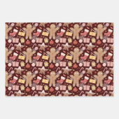 Scandinavisch traditioneel kerstpatroon inpakpapier vel (Voorkant 3)