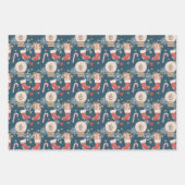 Scandinavisch traditioneel kerstpatroon inpakpapier vel (Voorkant 2)