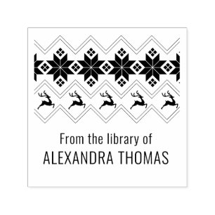 Scandinavisch trui patroon “Uit de bibliotheek van Zelfinktende Stempel