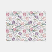 Scandinavisch tulp bloemmotief fleece deken (Voorkant (Horizontaal))