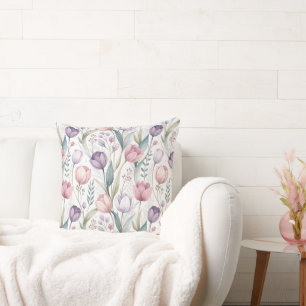 Scandinavisch tulp bloemmotief kussen